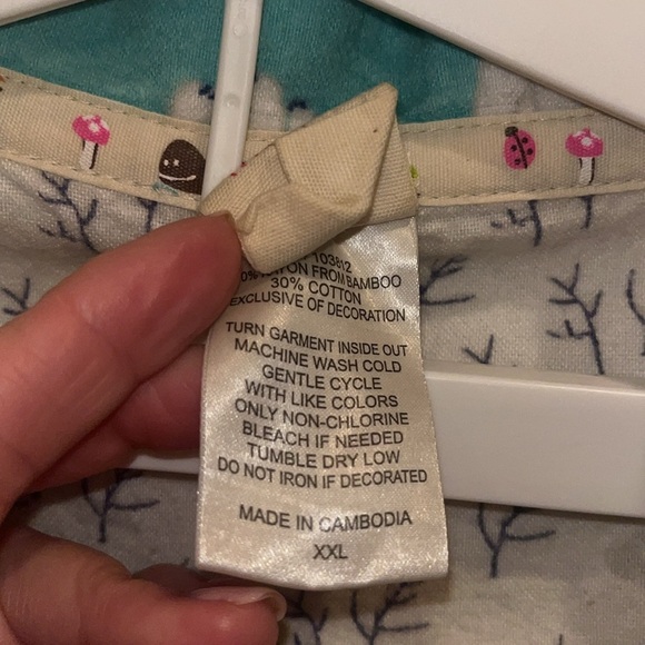 Munki Munki preowned blue polar bears pajama set size XXL - Picture 6 of 10